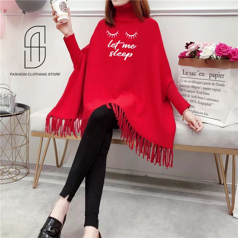 WINTER WOMENS LEET ME SLEEP PRINTED PONCHO SWITER STYLE FOR WOMENS SOFT AND COMFORTABLE