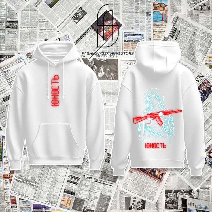 AK47 Printed Pullover Hoodie - Premium Quality, Stylish Winter Sweatshirt - Stay Fashionable And Warm - W