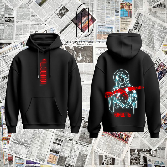 AK47 Printed Pullover Hoodie - Premium Quality, Stylish Winter Sweatshirt - Stay Fashionable And Warm - W