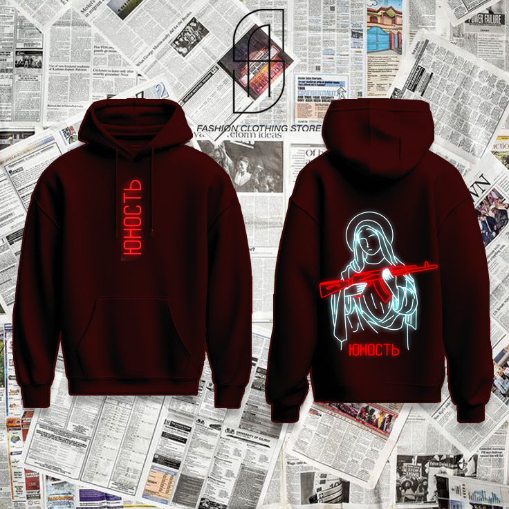 AK47 Printed Pullover Hoodie - Premium Quality, Stylish Winter Sweatshirt - Stay Fashionable And Warm - W