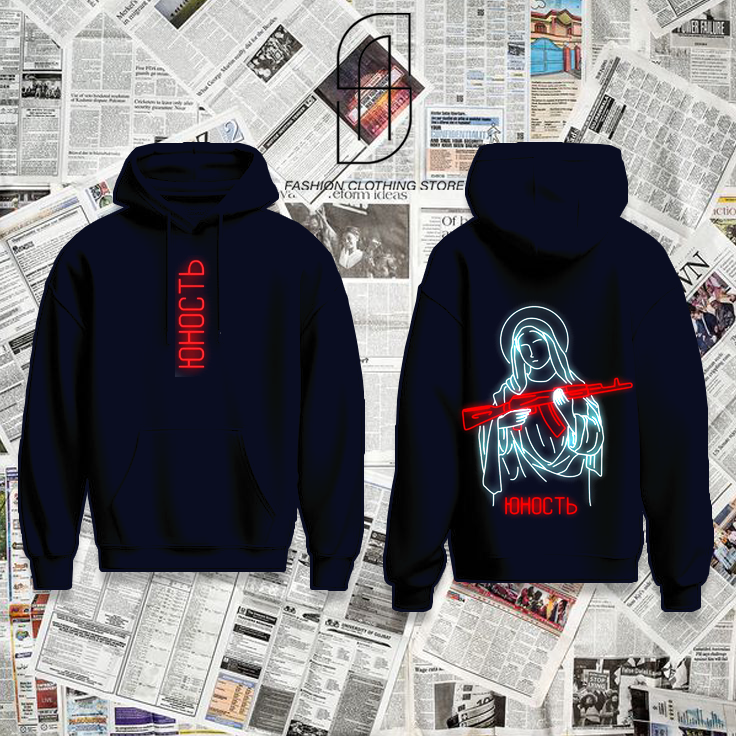 AK47 Printed Pullover Hoodie - Premium Quality, Stylish Winter Sweatshirt - Stay Fashionable And Warm - W