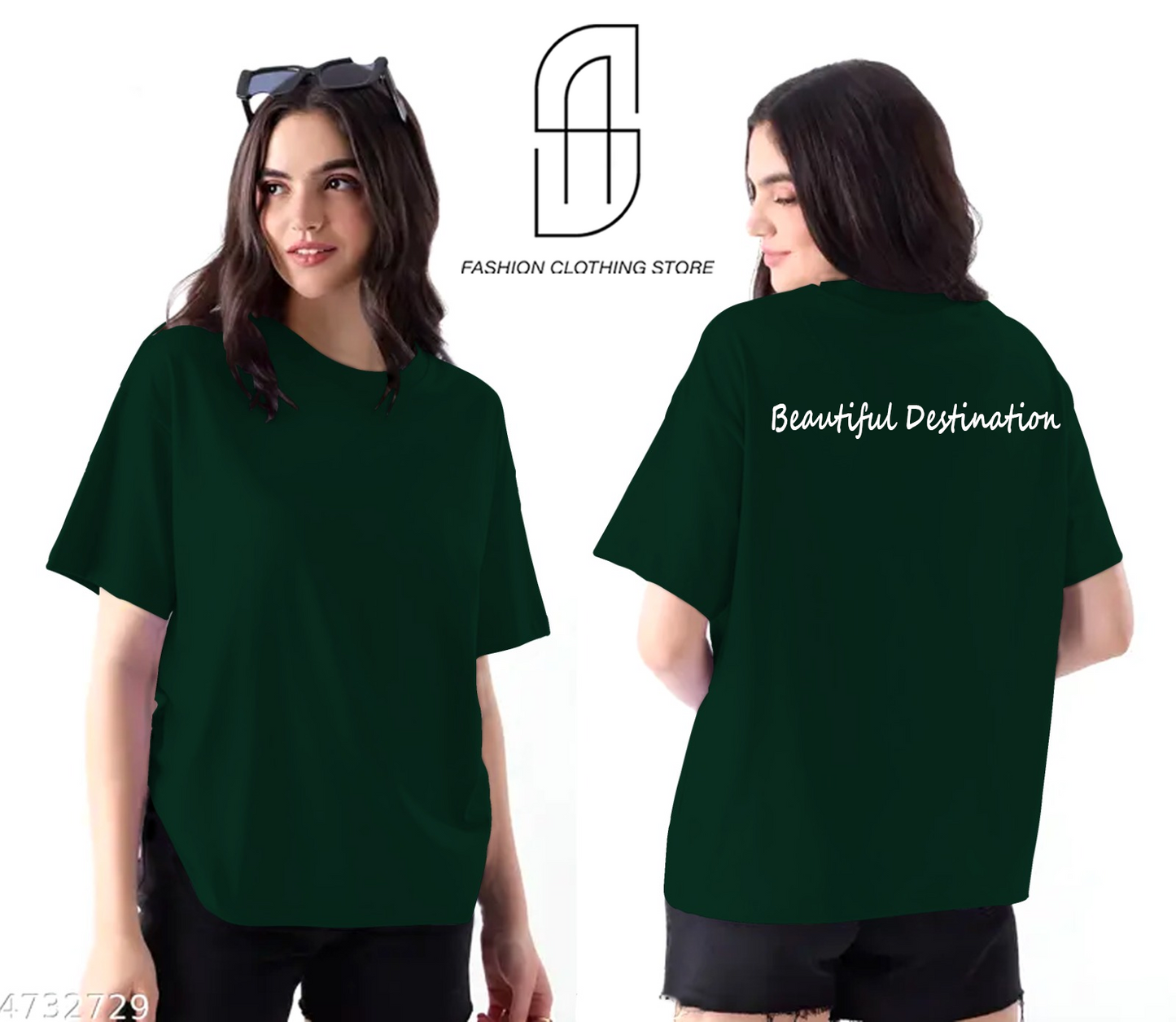 BEAUTIFUL DESTINATION PRINTED DROP SHOULDER T.SHIRT FOR MENS AND WOMENS CASUAL WEAR.