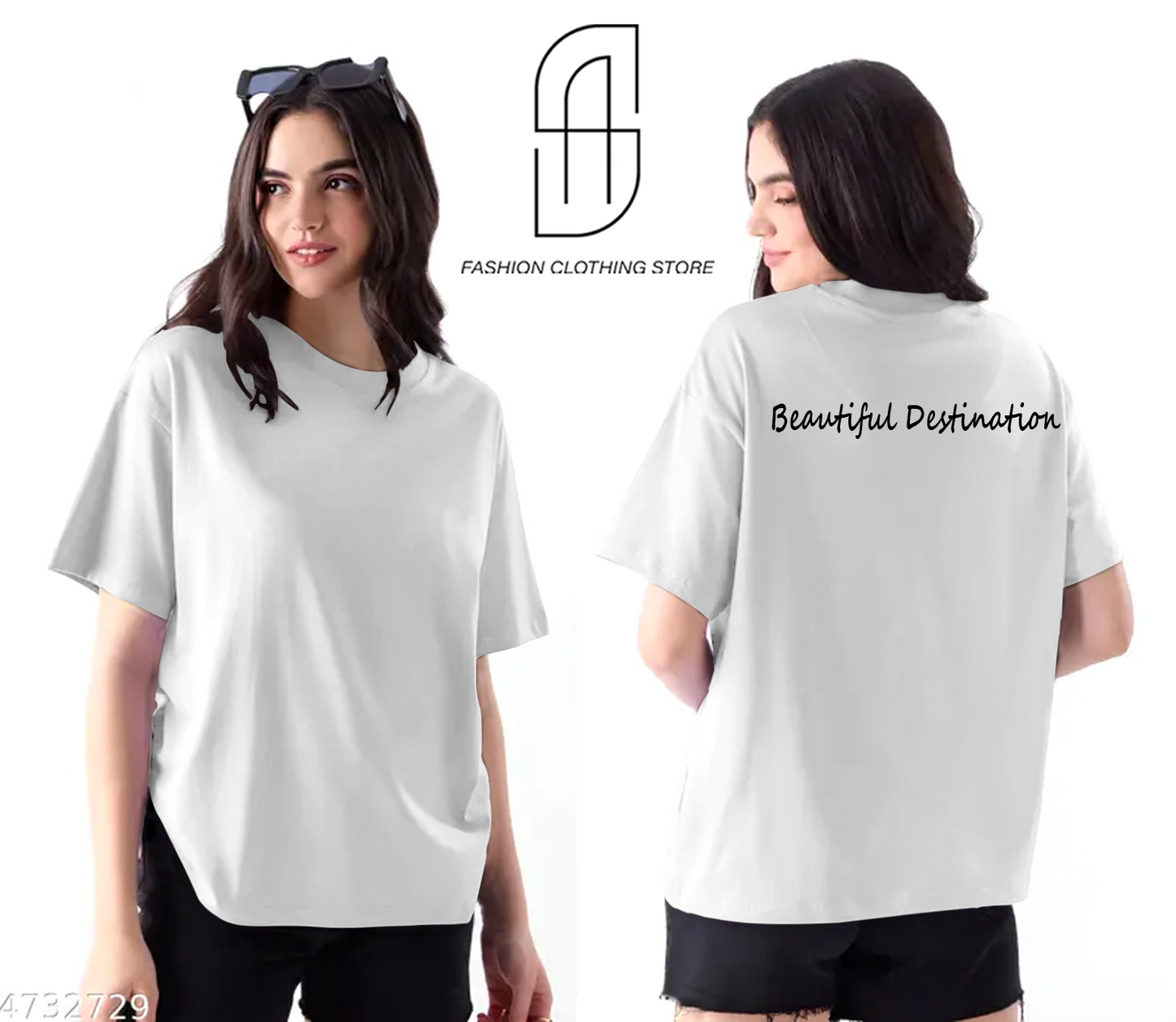 BEAUTIFUL DESTINATION PRINTED DROP SHOULDER T.SHIRT FOR MENS AND WOMENS CASUAL WEAR.