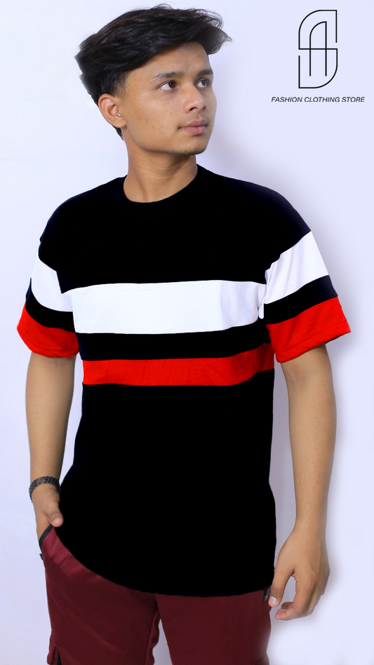 12PANEL T.SHIRT FOR MENS AND BOYS CAUSAL WEAR