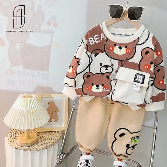 WINTER KIDS TEADY BEAR TRACKSUT UNIQUE AND TRENDY DESIGN