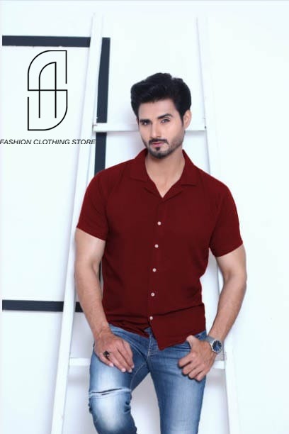 Burgundy Breeze Casual Shirt