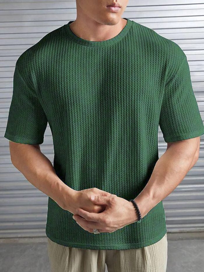 OVER SIZE WAFFLE KNIT T.SHIRT FOR MENS AND BOYS CASUAL WEAR