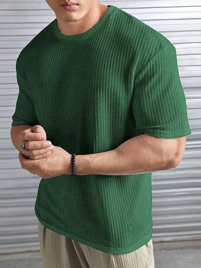 OVER SIZE WAFFLE KNIT T.SHIRT FOR MENS AND BOYS CASUAL WEAR