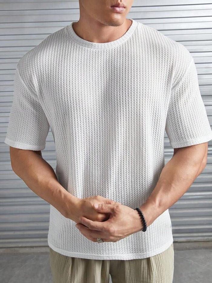 OVER SIZE WAFFLE KNIT T.SHIRT FOR MENS AND BOYS CASUAL WEAR